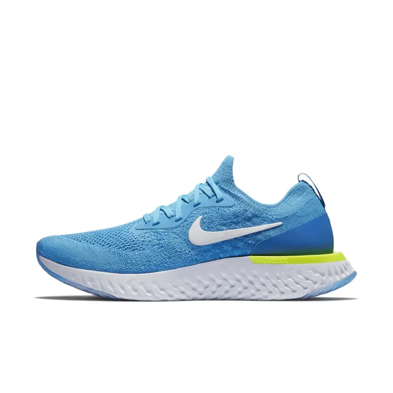 Nike Epic React Flyknit Volt Glow Blue Glow/White-Photo Blue-Volt Glow (AQ0067-401)