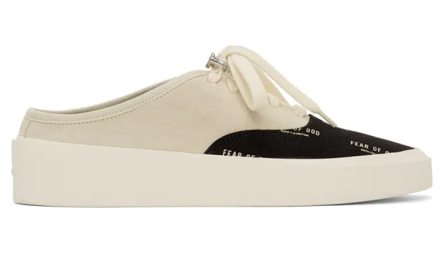 Fear of God Black and Off-White 101 Print Backless Sneakers (6H19-7016-SCA)