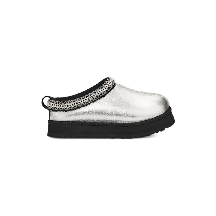 UGG Tazz Leather Slipper Silver Metallic (1143777K-SLVM)