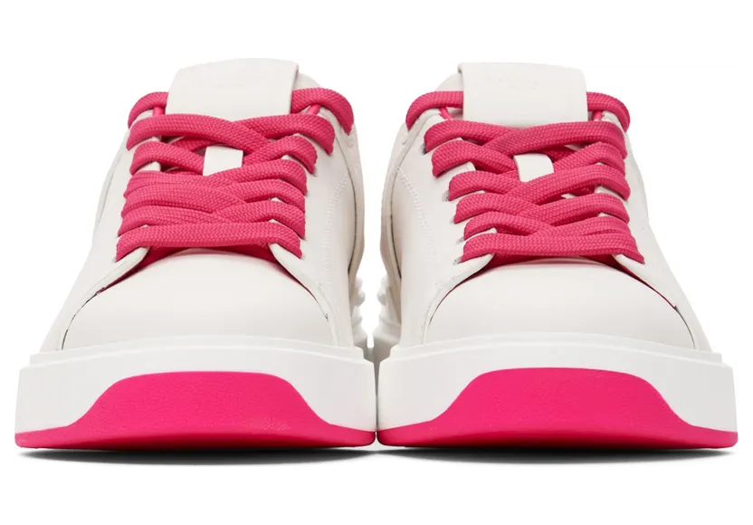 Balmain White & Pink B-Court Sneakers (XN1VI690LVTA) (2)