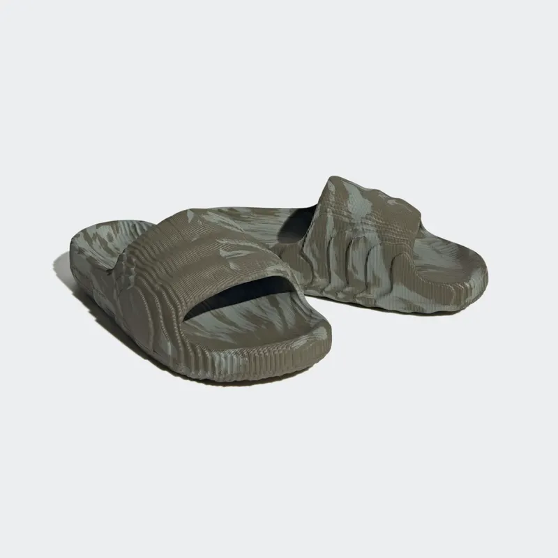 adidas Adilette 22 Slides Olive Strata Silver Green (HP6517)