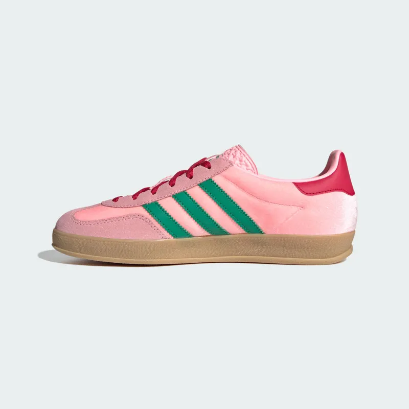 Adidas Gazelle Indoor Court Green / Glow Pink / Gum (JI2713)