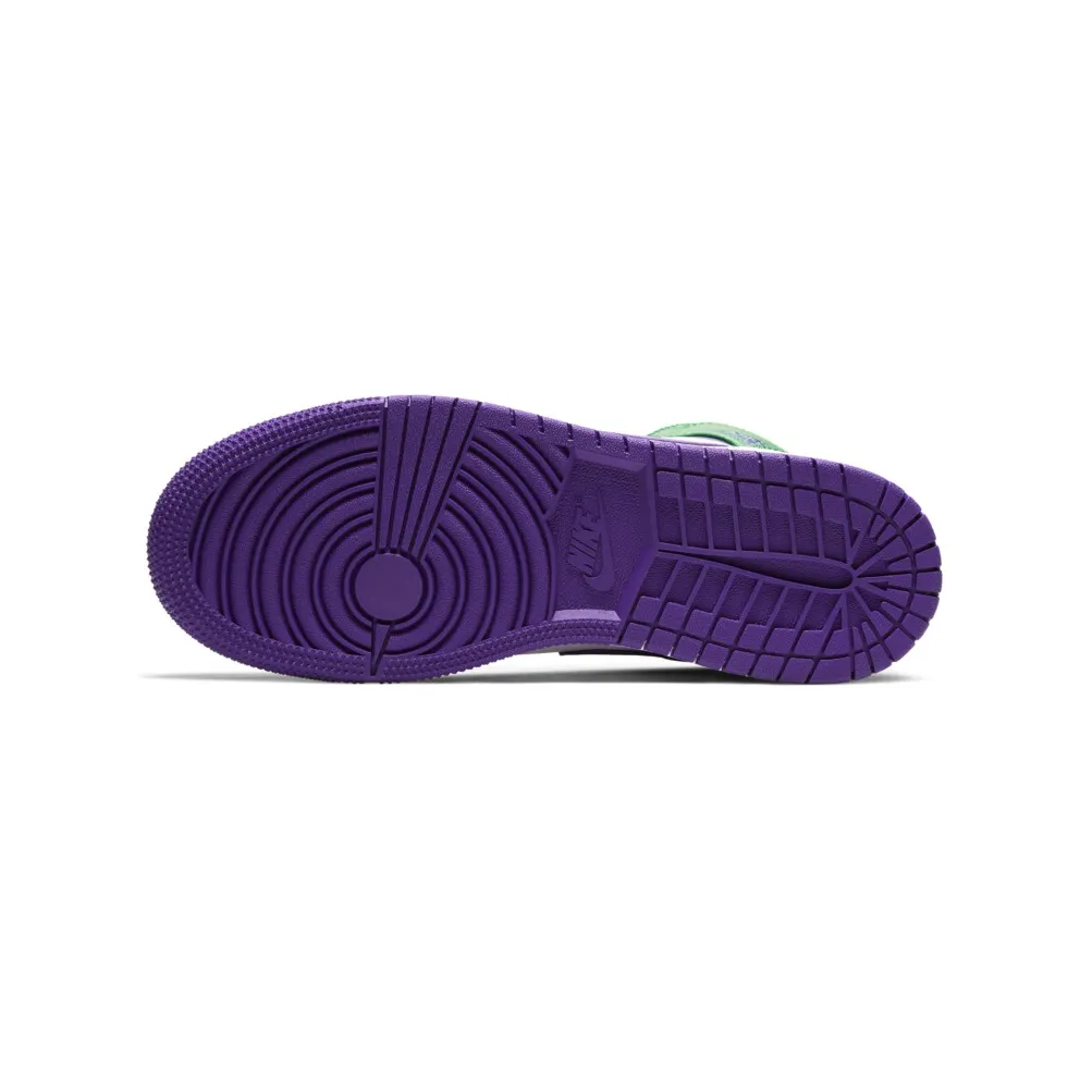 Jordan 1 Mid Incredible Hulk (GS) Aloe Green/Court Purple-White (554725-300)