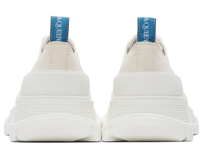 Alexander McQueen Off-White Tread Slick Low Sneakers (604257W4MVG) (4)