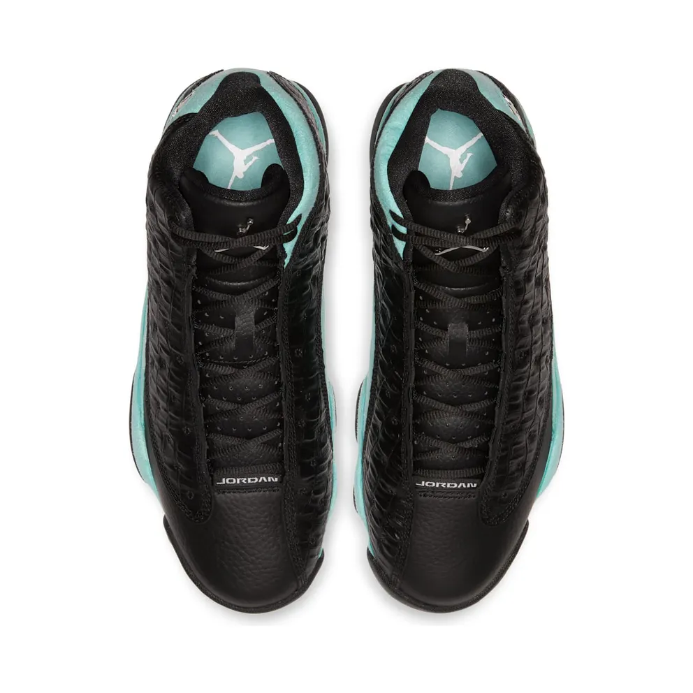 Jordan 13 Retro Black Island Green Black/Metallic Silver-Island Green (414571-030)