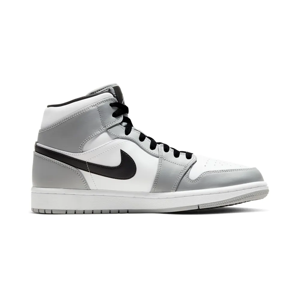 Jordan 1 Mid Light Smoke Grey Light Smoke Grey/Black-White (554724-092)