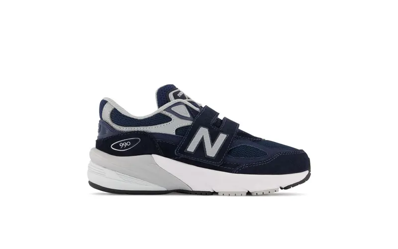 New Balance FuelCell 990v6 Hook and Loop Navy Silver (PV990NV6)