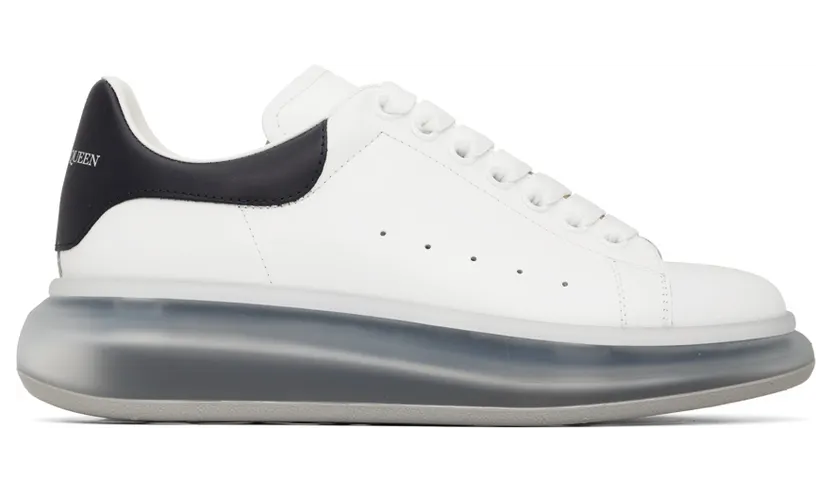 Alexander McQueen White & Navy Oversized Sneakers (709817WICY1)