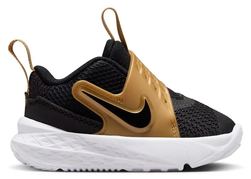 Nike Team Hustle D 12 Black Metallic Gold White (HF6281-003)