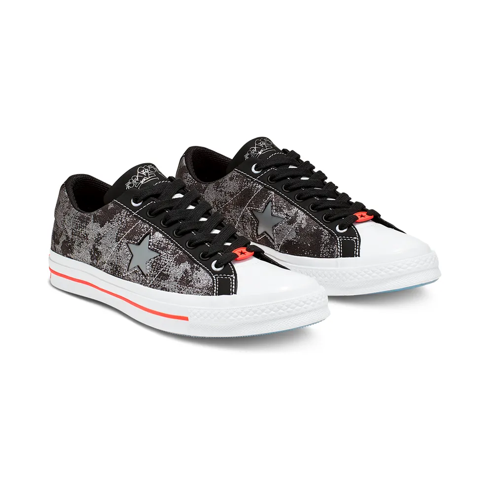 Converse One Star Ox Sad Boys Black/Silver-Red (165743C)