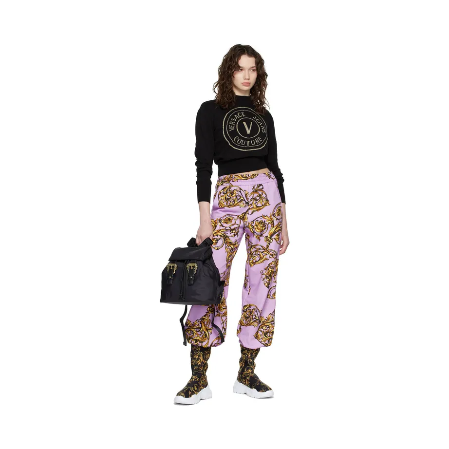 Versace Jeans Couture Black Barocco Speedtrack High-Top Sneakers (E72VA3SC9EZS033) (5)