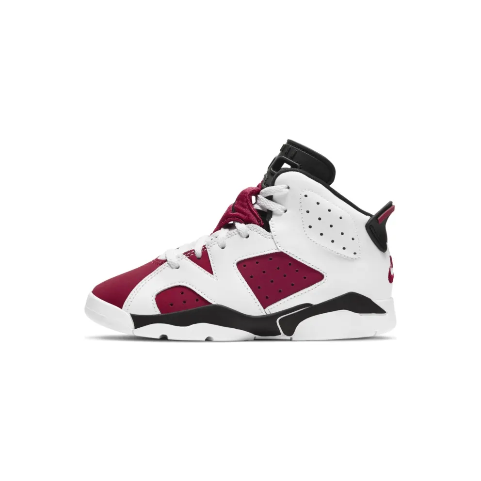 Jordan 6 Retro Carmine 2021 (PS) White/Black-Carmine (384666-106)