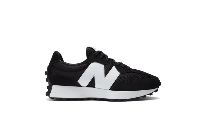New Balance 327 Black White N Logo (MS327CBW)