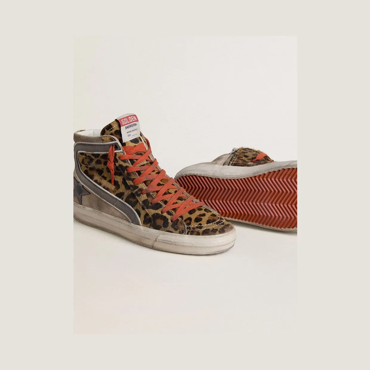 Golden Goose Women’S Slide Ltd In Leopard-Print Pony Skin With Metallic Leather Star And Flash (GWF00116.F008006.15860) (3)