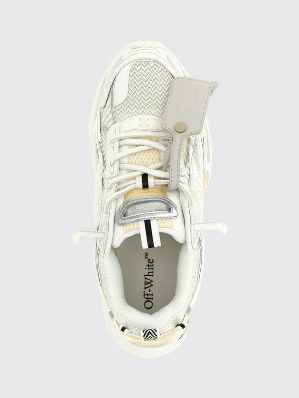 Off-White Be Right Back Low-Top in Leather and Mesh with Notched Sole White (W289C9F0010101)