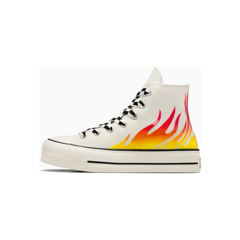 Converse Chuck Taylor All Star Lift Platform Flames Egret/enamel Red/Black – “White” (A07892C)