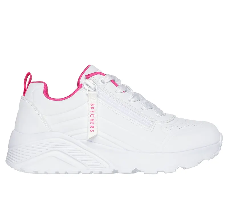 Skechers UNO Lite – Easy Zip “White / Hot Pink” (310387LWHPK)