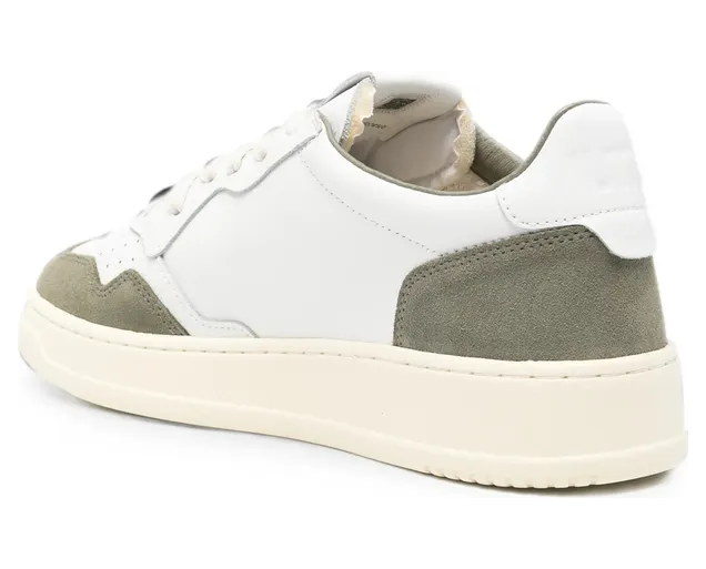 Autry Medalist Calf Suede-panelled “White/Green” (AULM FT21) (3)