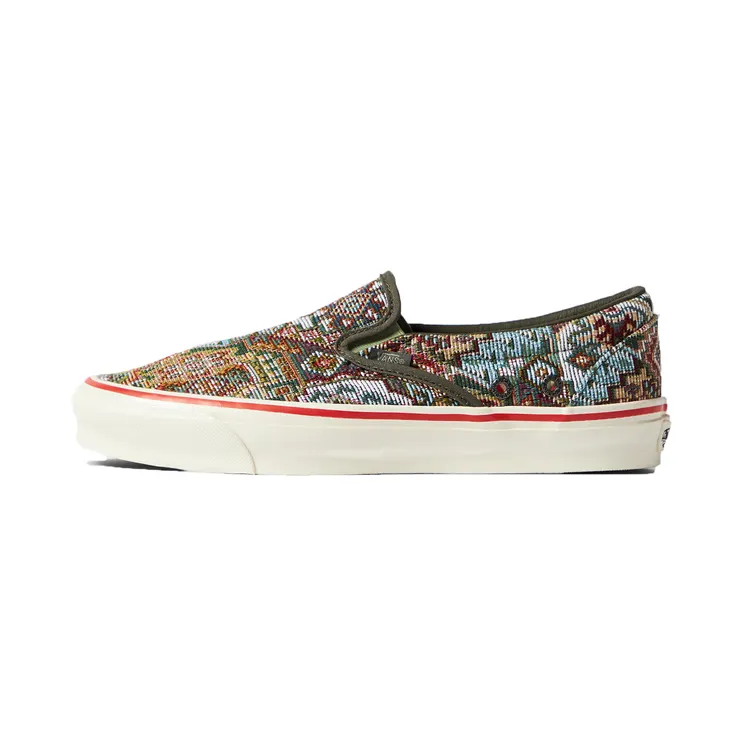 Vans x Nigel Cabourn UA OG Classic Slip-On LX Carpet Green Mix (VN0A45JK9T91)