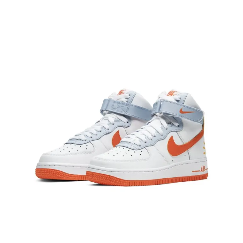 Nike Air Force 1 High Kindness Day 2020 (GS) White/Light Armory Blue Heather-Laser Orange-Electro Orange (DC2198-100)