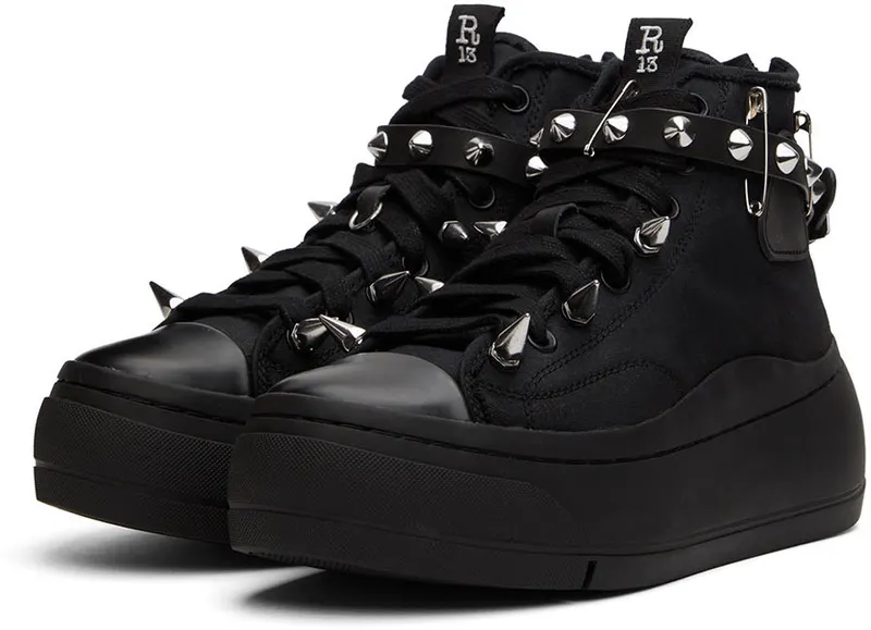 R13 Black Pyramid Studded Kurt (R13S5034-001)