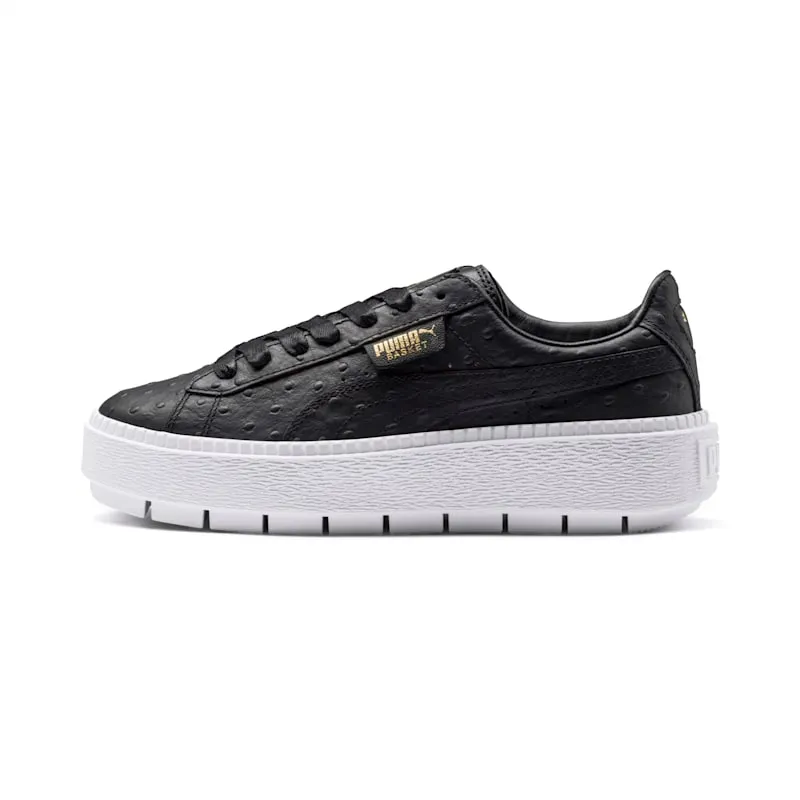 Puma PLATFORM TRACE OSTRICH “Black Ostrich” (366684-01)