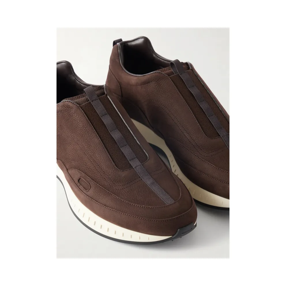 John Lobb Elastic Stream Nubuck Brown (AAD91JL)