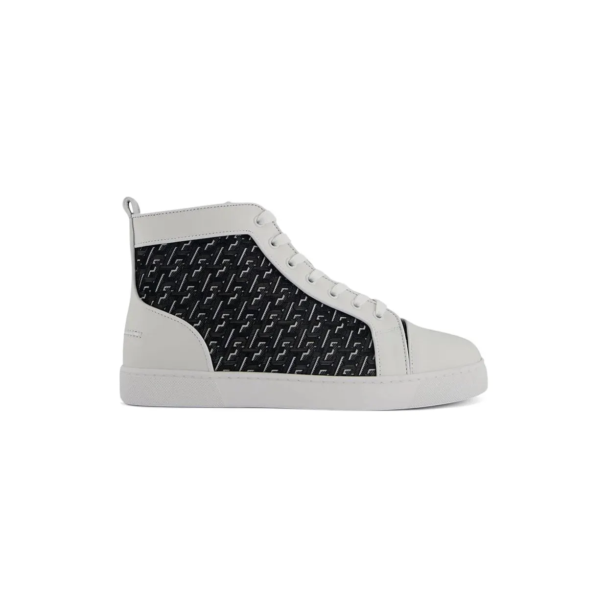 Christian Louboutin Louis Orlato Flat CL Monogram White Black (3230005 WH51)