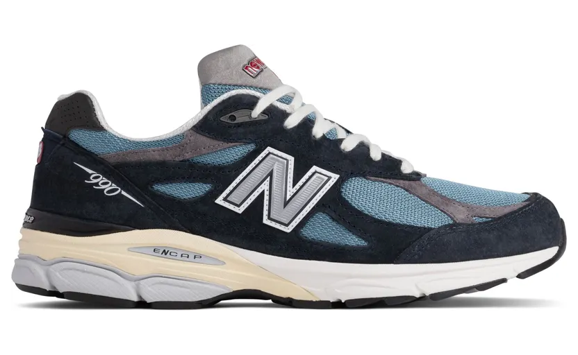 New Balance MADE in USA 990v3 Nb Navy / Spring Tide (MR990V3-38857)