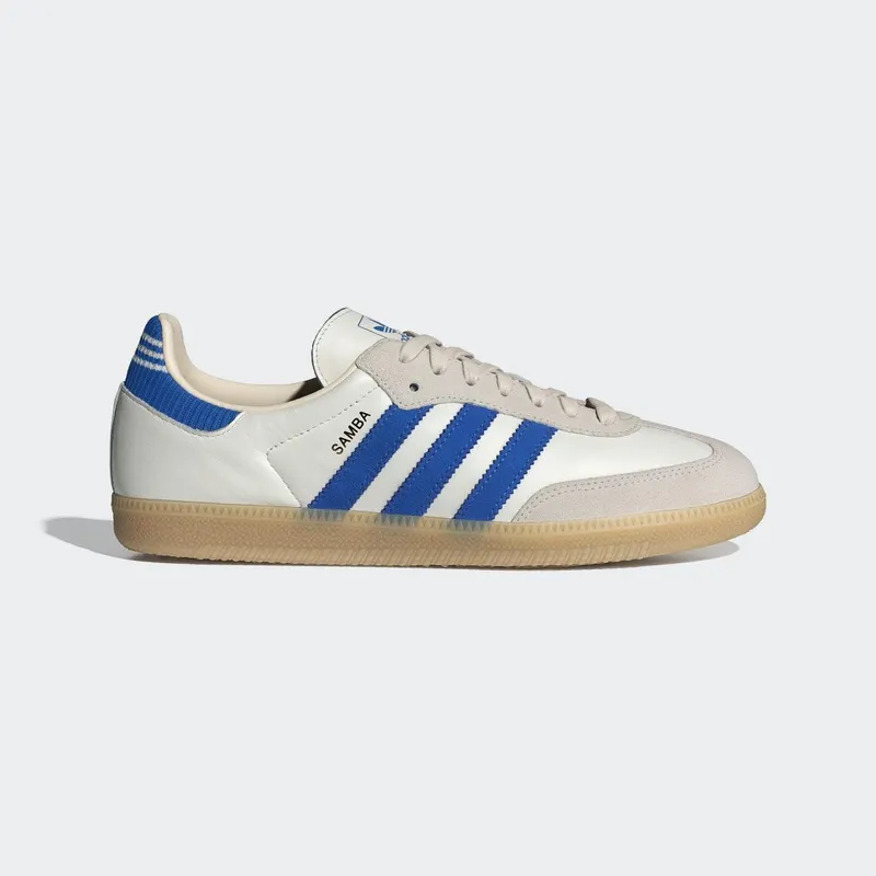 Adidas SAMBA OG Shoes Cloud White / Blue / Gum (IH6821)