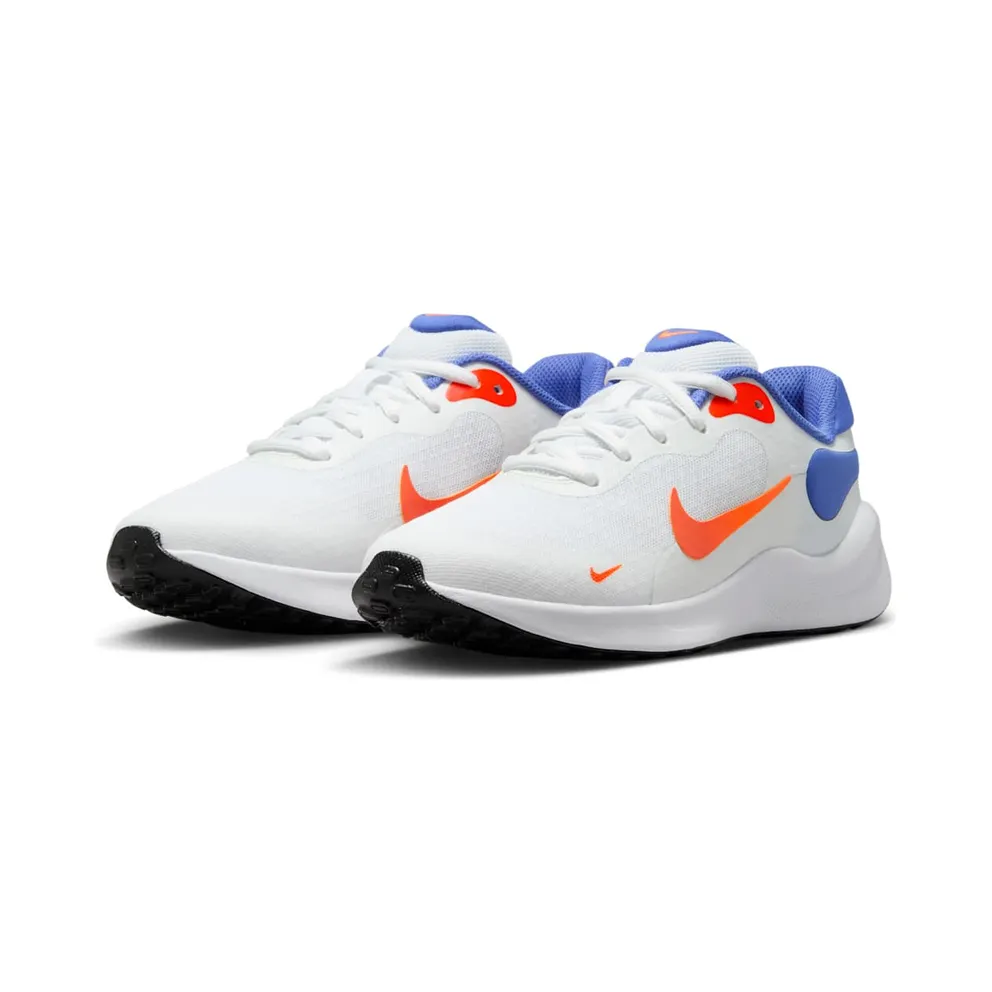 Nike Revolution 7 White Astronomy Blue Total Orange Team Orange (FB7689-102)