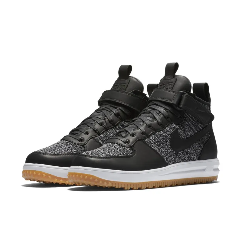 Nike Lunar Force 1 Flyknit Workboot Black/White-Wolf Grey Black/White-Wolf Grey (855984-001)