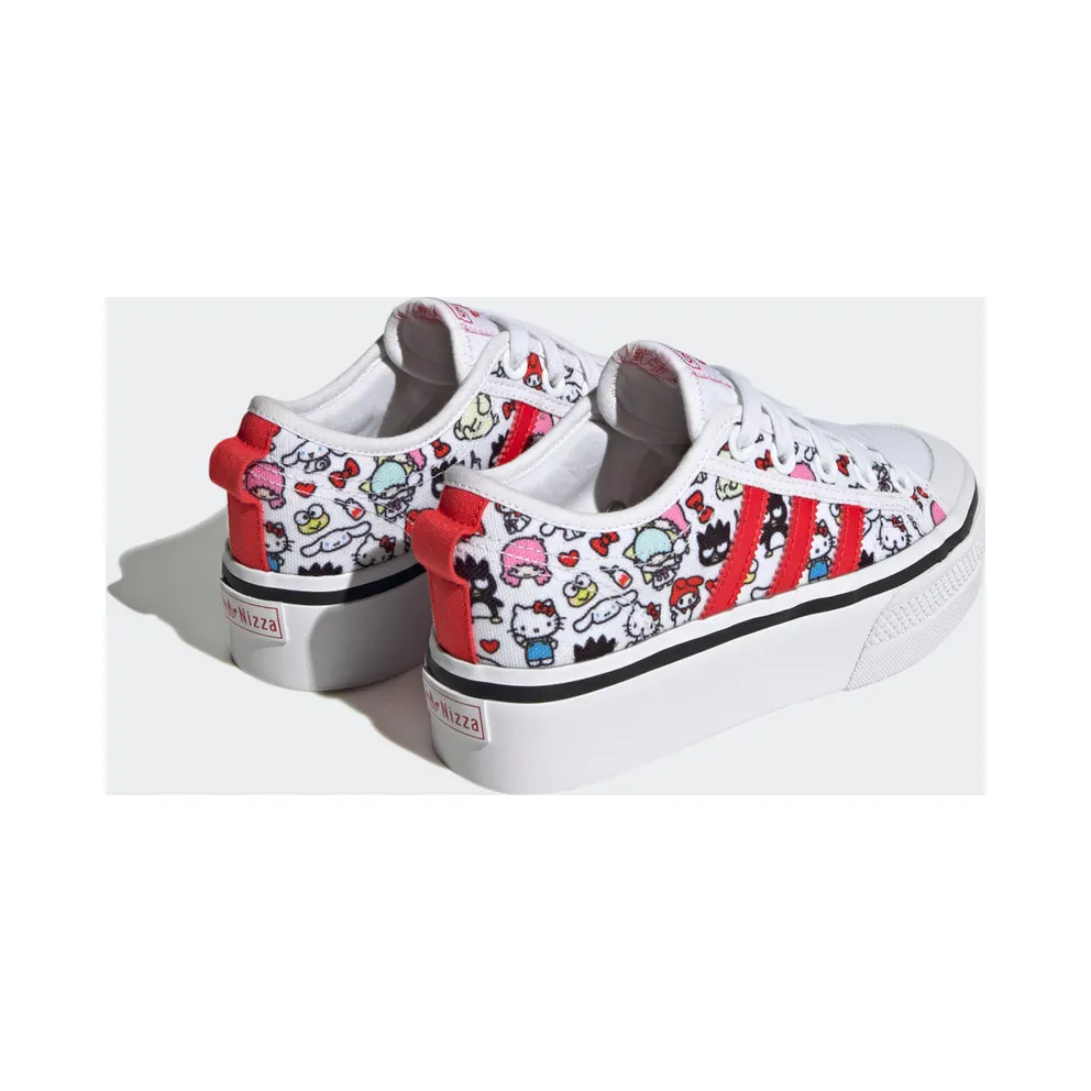Adidas Nizza Platform Cloud White / Core Black / Vivid Red (HQ6888)