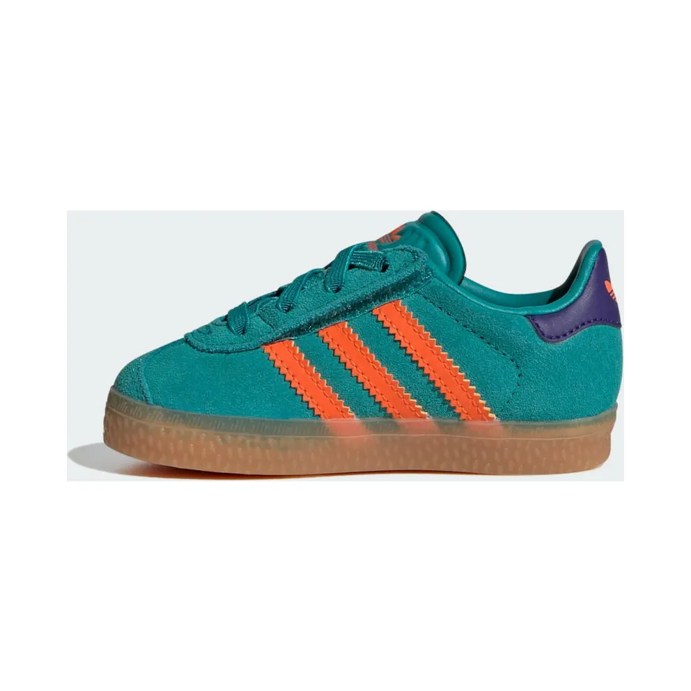 Adidas Gazelle Comfort Closure with Elastische Veters Kids Pure Teal / Impact Orange / Collegiate Purple (JR5940)