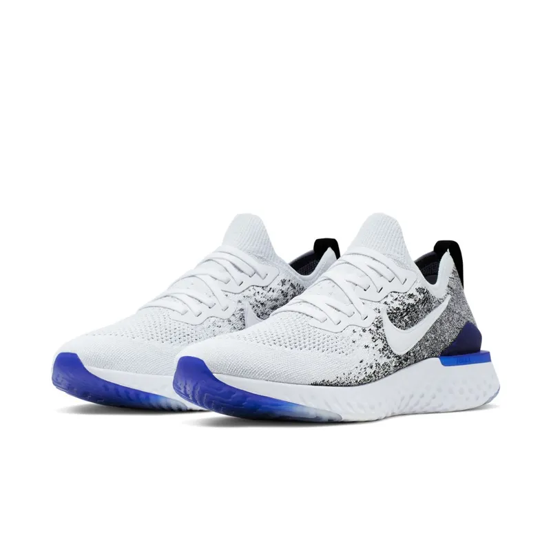 Nike Epic React Flyknit 2 White Black Racer Blue White/White-Black-Racer Blue (BQ8928-102)