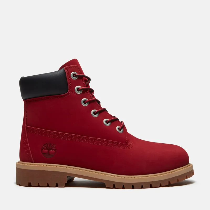 Timberland 6″ Premium Waterproof Boot Red Nubuck Black (TB0A2CTG-AET)