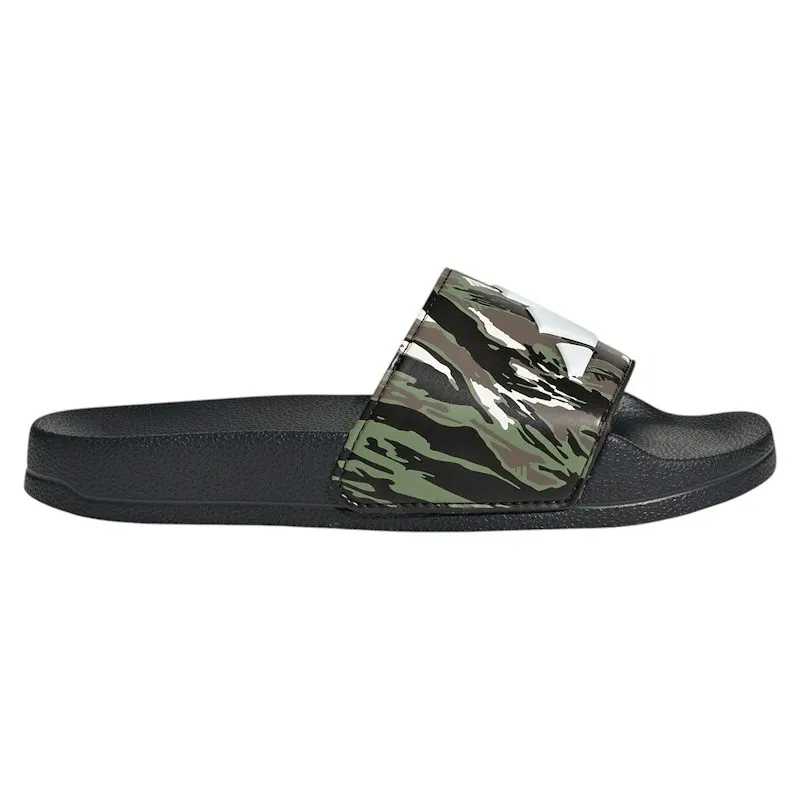 adidas Adilette Shower Logo Sandals Black White Tent Green Camo (KI0577)