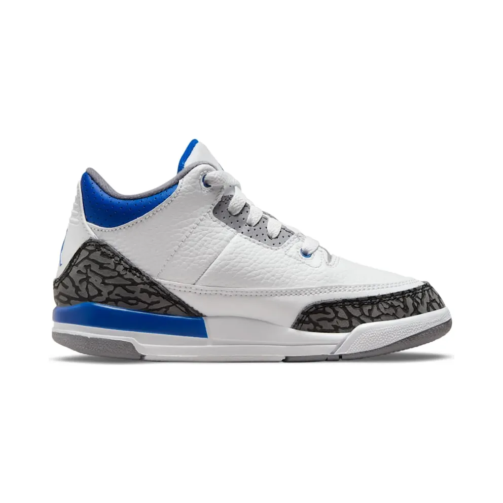 Air Jordan 3 Retro Racer Blue (PS) (2021) (429487-145)