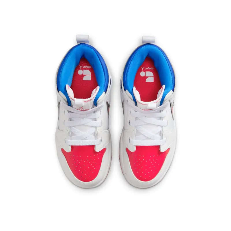 Jordan 1 Mid RM EasyOn White Racer Blue Siren Red (FQ1282-100)