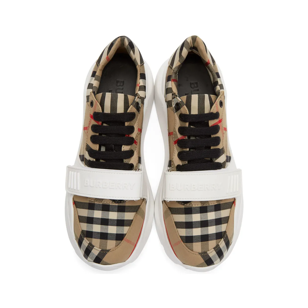 Burberry Beige Check Regis Sneakers (8020281) (5)