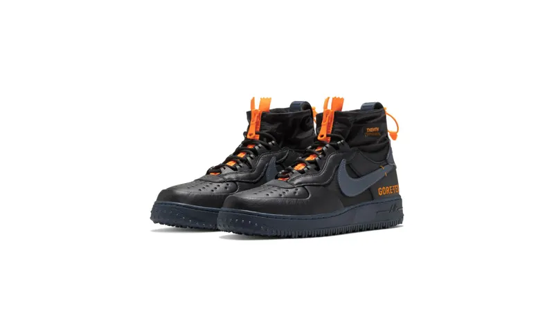 Nike Air Force 1 Winter Gore-tex Black Bright Ceramic Thunder Blue Black/Bright Ceramic-Clear-Thunder Blue (CQ7211-001)