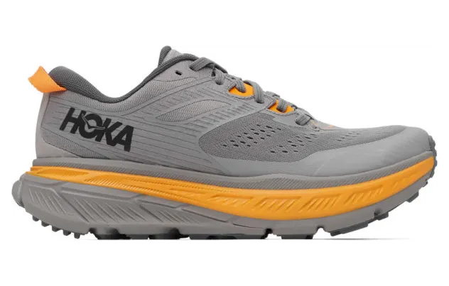 Hoka One One Grey and Orange Stinson ATR 6 Sneakers (1110506 FGBM)