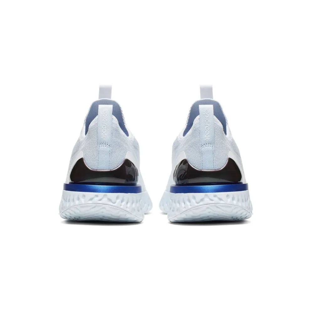 Nike Epic React Moc Flyknit White Hydrogen Blue White/White-Hydrogen Blue-Blue Tint-Racer Blue-Wolf Grey (BV0417-101)