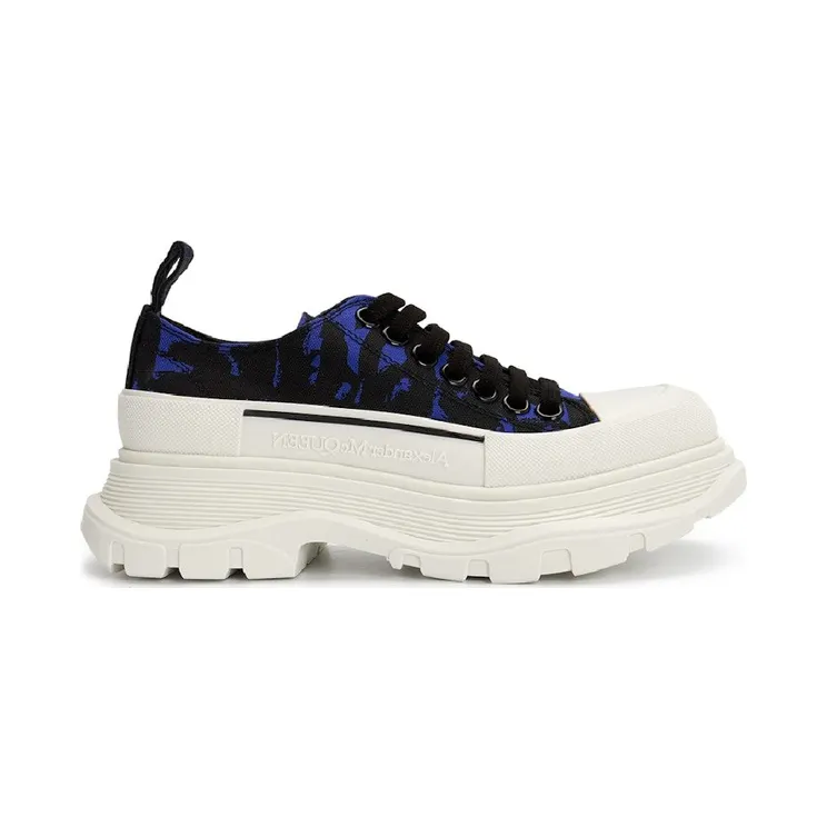 Alexander McQueen Tread Slick Low Lace Up Blue Black (708093W4TG54593)