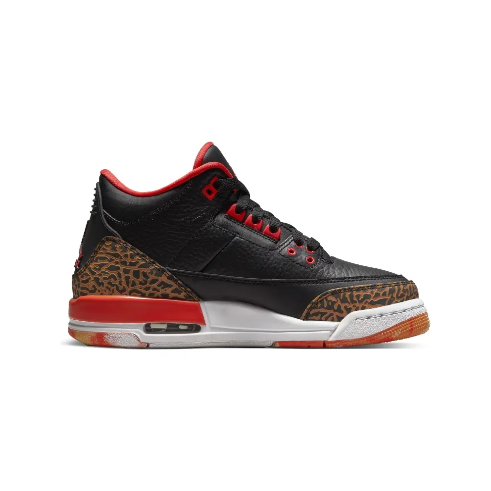 Air Jordan 3 Retro Black Team Orange (GS) (441140-088)