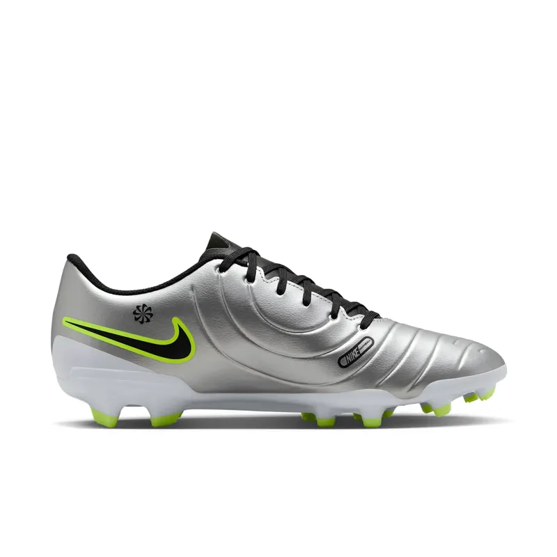 Nike Tiempo Legend 10 Club MG Metallic Silver Volt Black (DV4344-001)