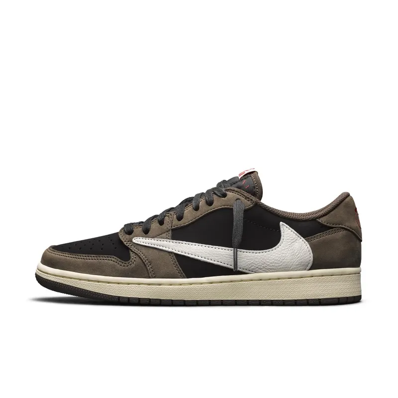 Jordan 1 Retro Low OG SP Travis Scott Black/Dark Mocha-University Red-Sail (CQ4277-001)