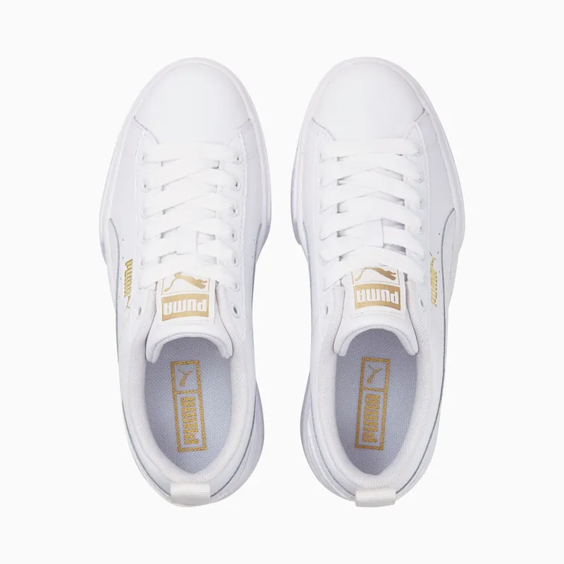 PUMA Mayze Leather Youth White/Gold (384527-01)