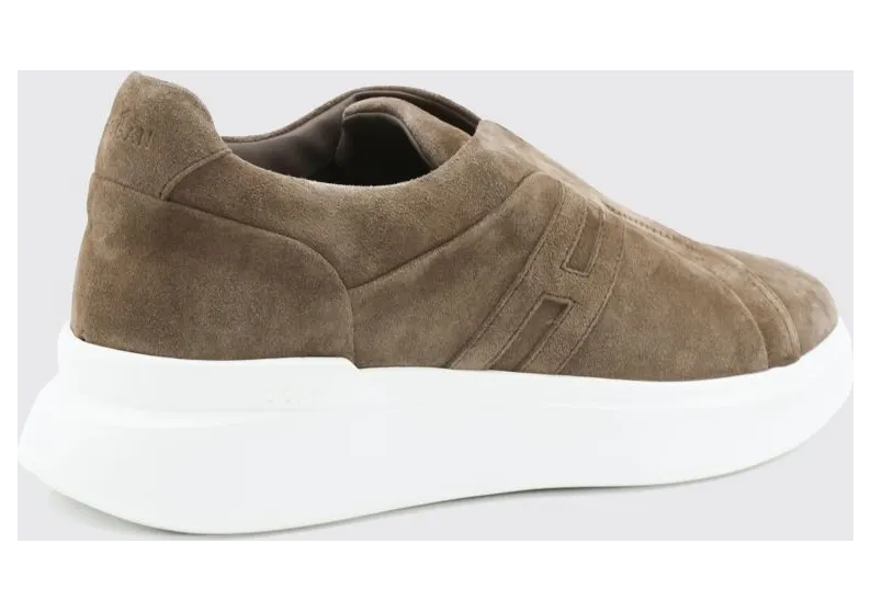 Hogan H580 Suede Slip-On Sneakers with Chunky Sole Camel (HXM5800BE00HG0S408) (2)