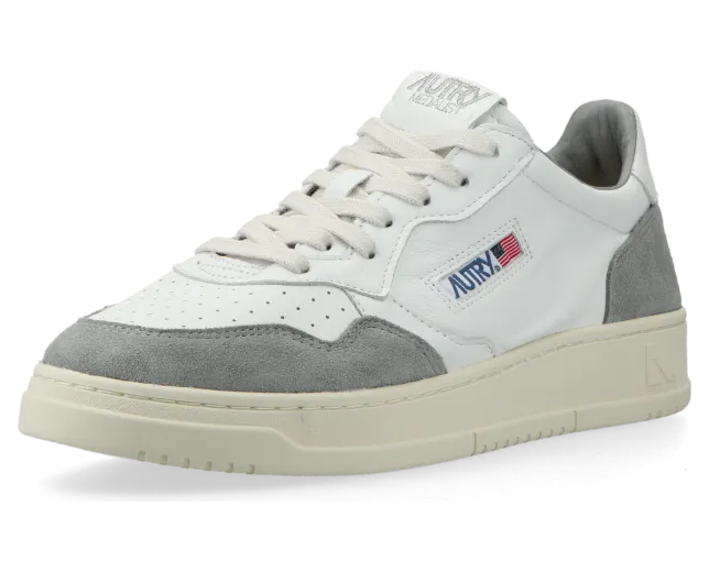 Autry Medalist Low W (goat / suede white / grey) – AULWGS37 (2)